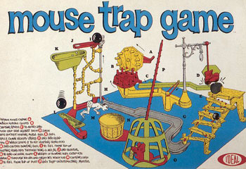 1970 ORIGINAL Mouse Trap Game Incomplete Missing ONLY 2 Balls 1 Spring NICE  COND